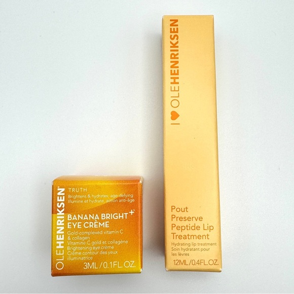 x2 Ole Henriksen Set Citrus Sunshine Pout Preserve Lip & Banana Bright Eye Cream - Picture 1 of 12